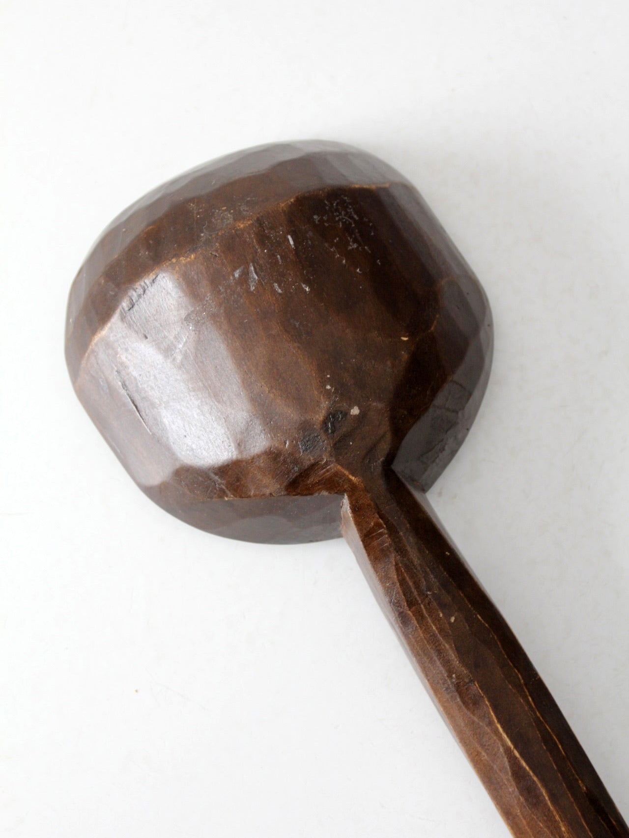 primitive hand-carved wooden spoon
