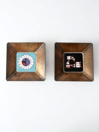 mid-century Desert House Crafts Tile Pair