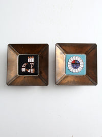 mid-century Desert House Crafts Tile Pair