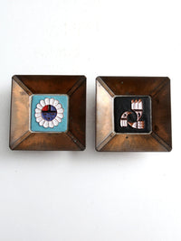 mid-century Desert House Crafts Tile Pair