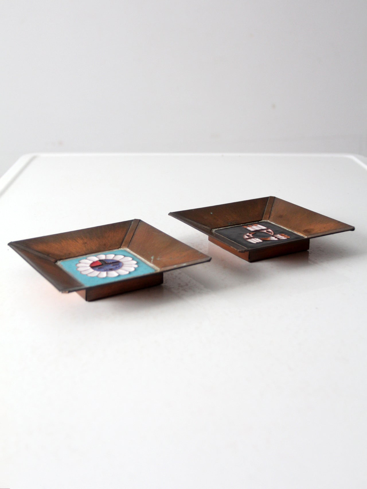 mid-century Desert House Crafts Tile Pair