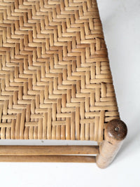 antique herringbone splint seat chair