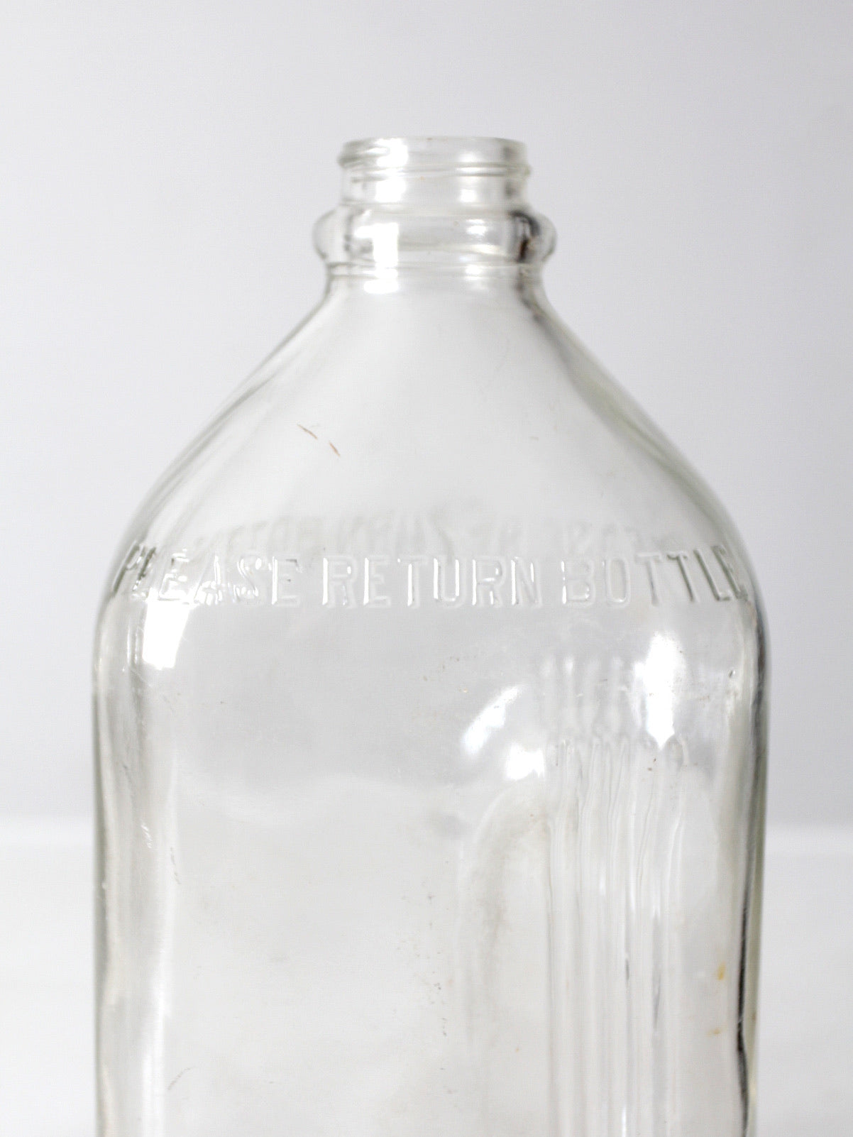 vintage glass milk jugs pair