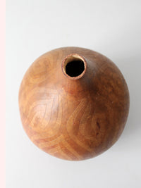vintage hand-carved gourd art vase