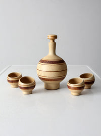 mid-century Pottery Craft Compton decanter set