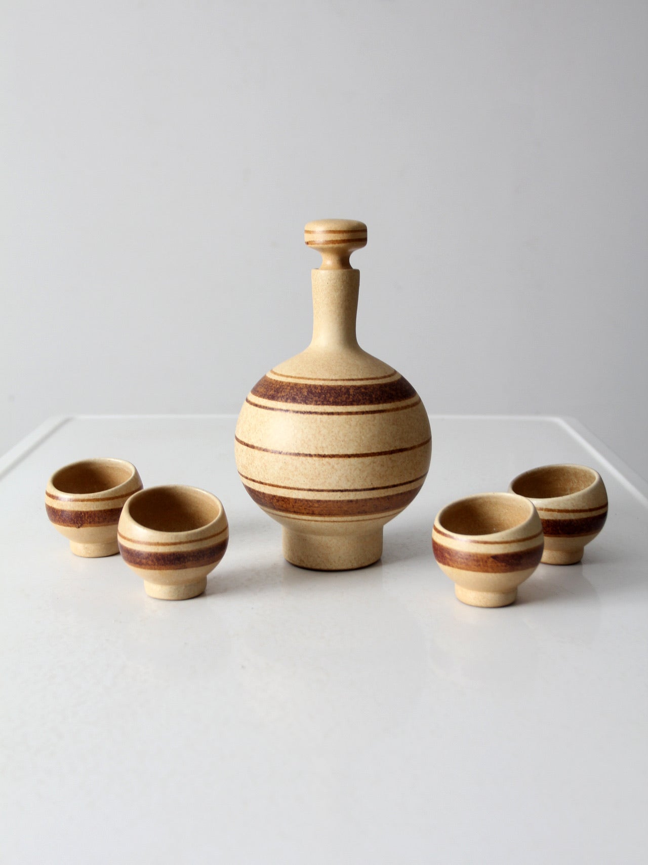 mid-century Pottery Craft Compton decanter set