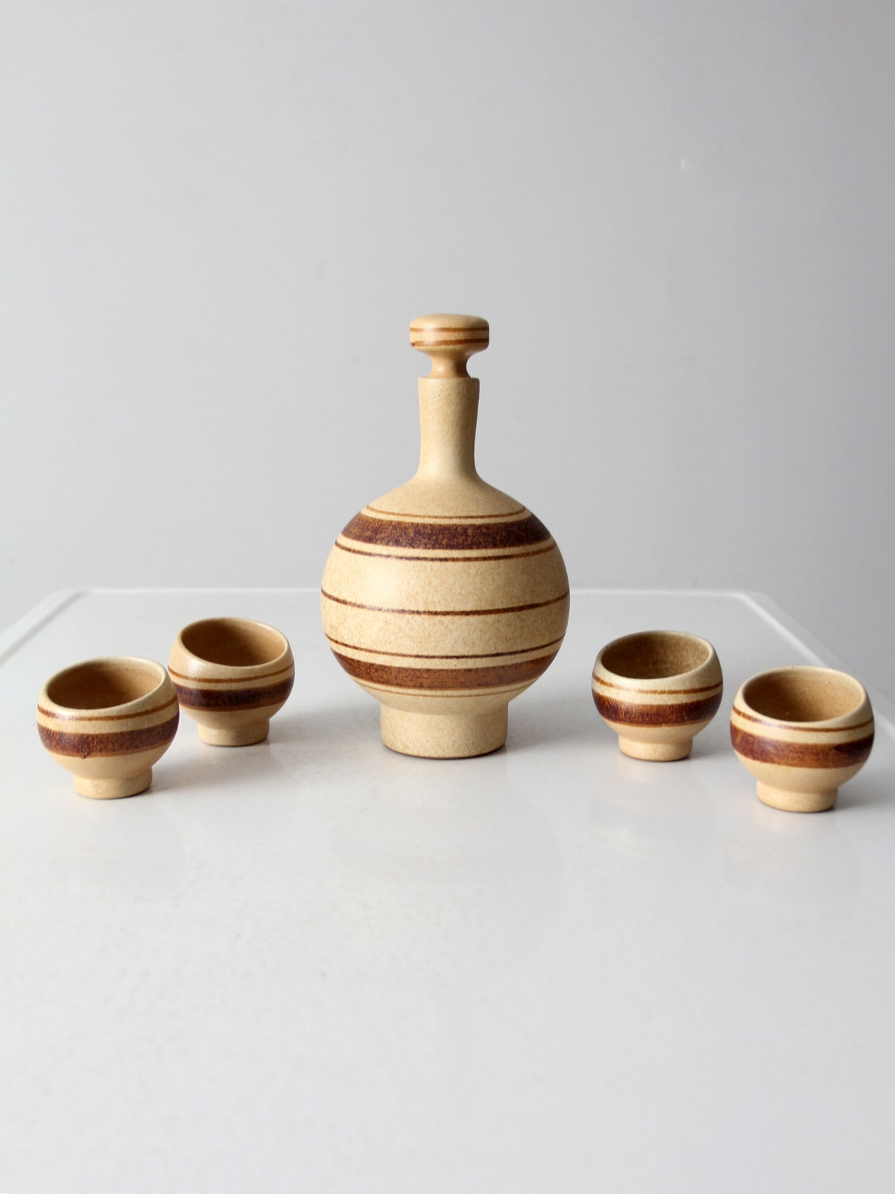mid-century Pottery Craft Compton decanter set