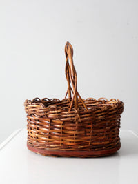 vintage wicker handle basket