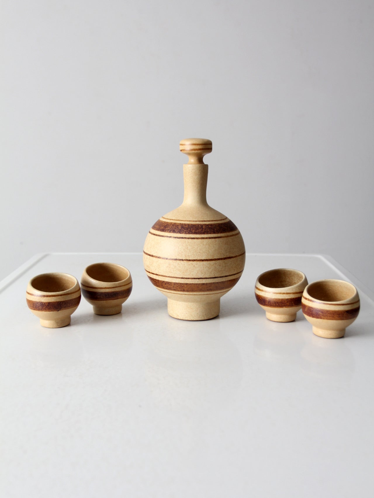 mid-century Pottery Craft Compton decanter set