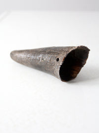 vintage black bull cow horn