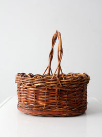 vintage wicker handle basket
