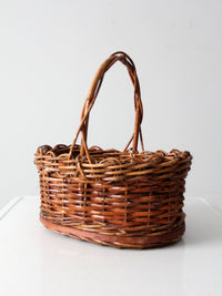 vintage wicker handle basket