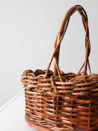 vintage wicker handle basket