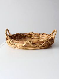 vintage woven basket tray