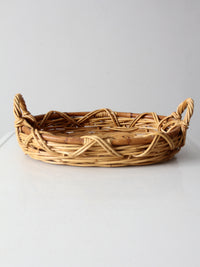 vintage woven basket tray