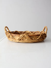 vintage woven basket tray