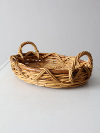 vintage woven basket tray