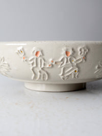 vintage Red Wing Pottery "incised peasant" bowl