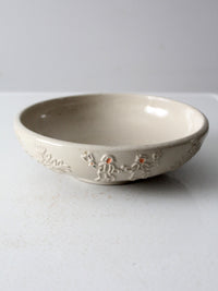 vintage Red Wing Pottery "incised peasant" bowl