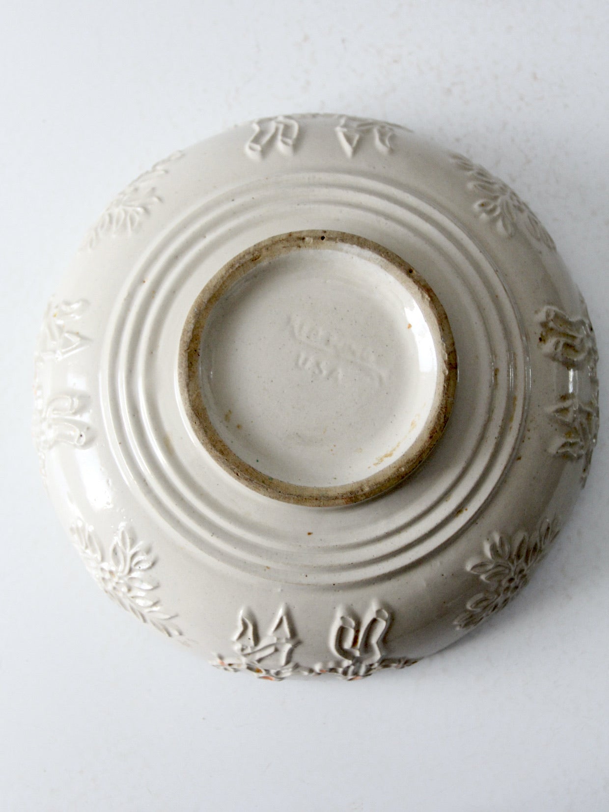 vintage Red Wing Pottery "incised peasant" bowl