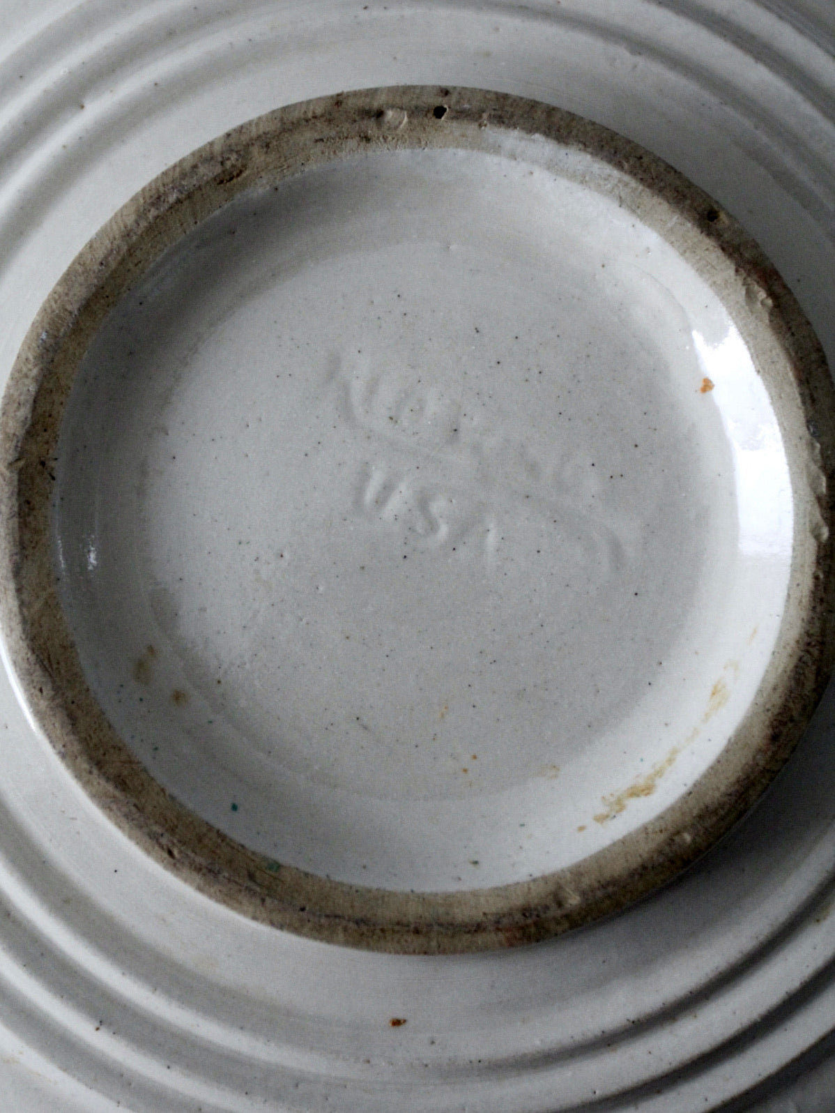 vintage Red Wing Pottery "incised peasant" bowl