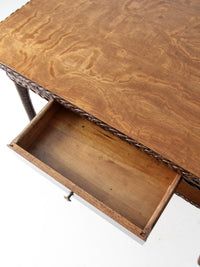 antique wicker library table