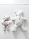 vintage quilted teddy bears pair