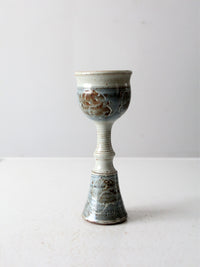 vintage studio pottery chalice