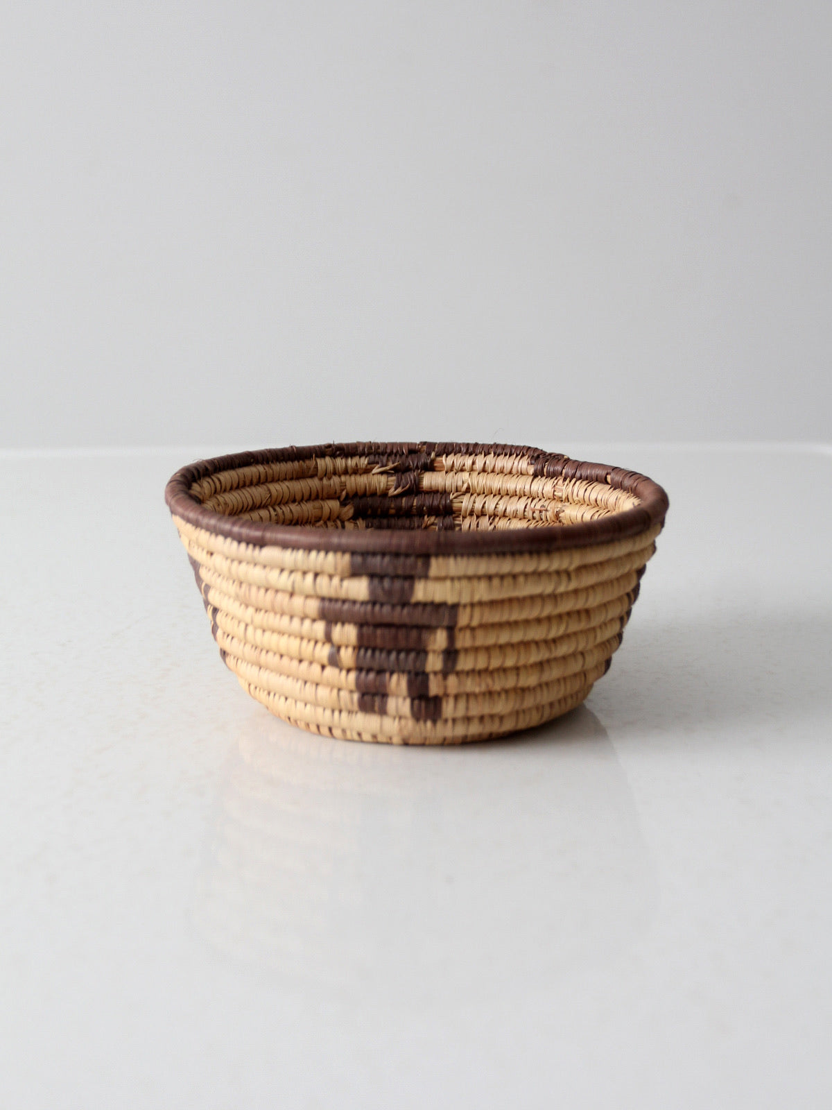 vintage woven coil basket