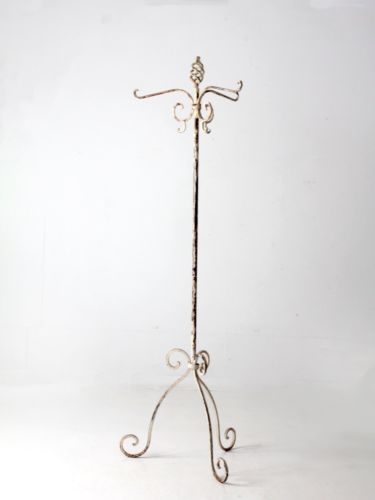 antique wrought iron hall tree coat rack
