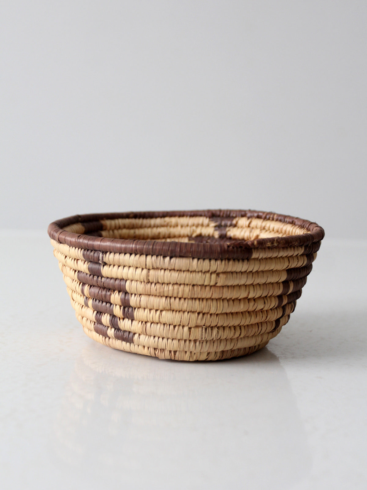 vintage woven coil basket