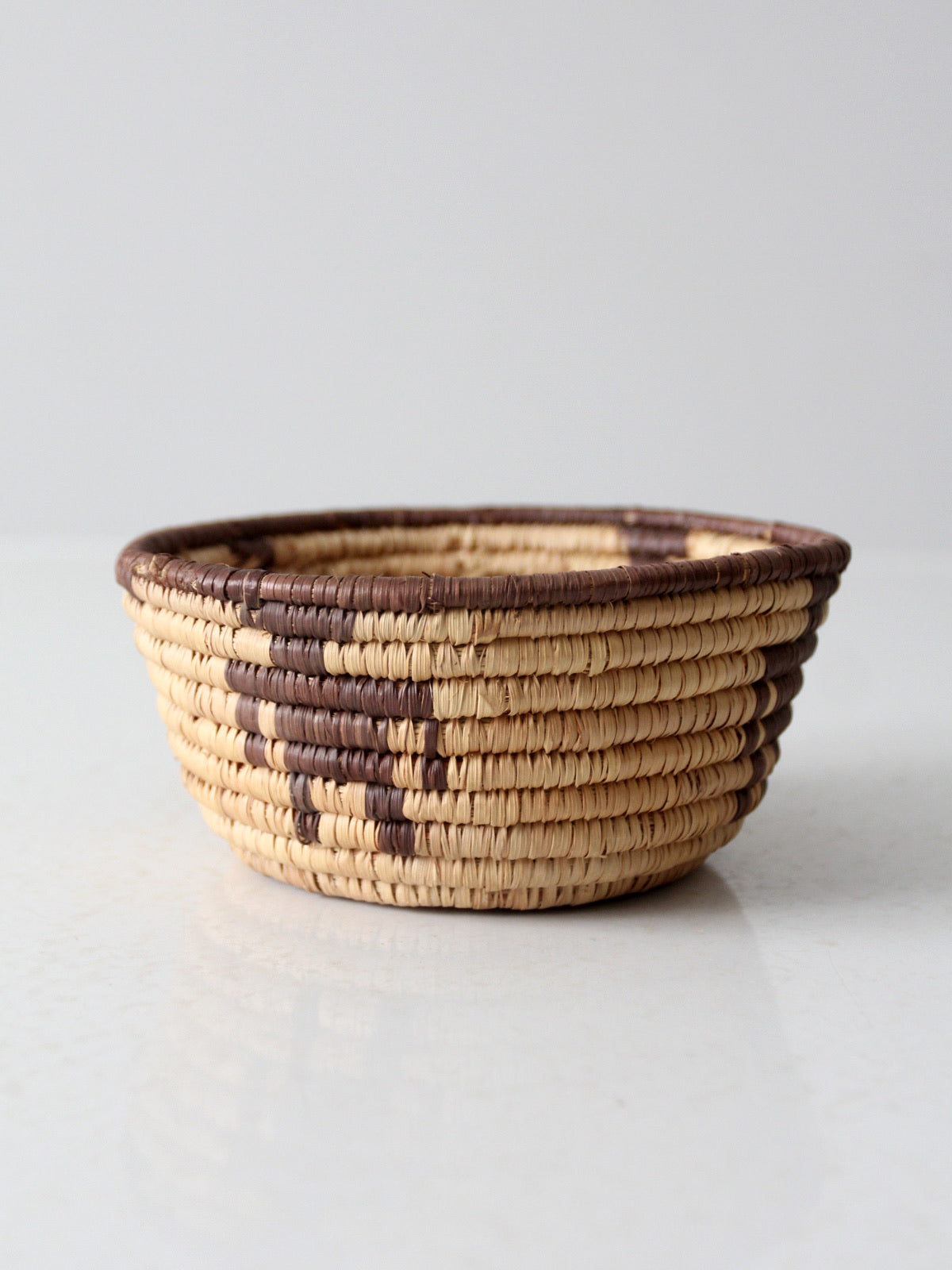 vintage woven coil basket
