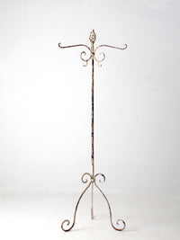 antique wrought iron hall tree coat rack