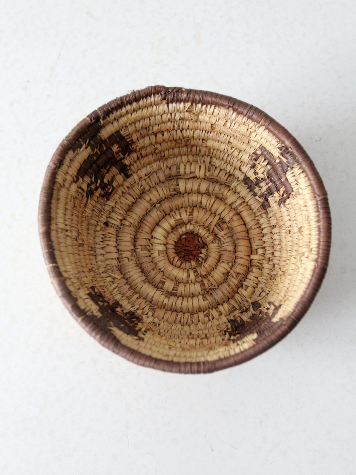 vintage woven coil basket