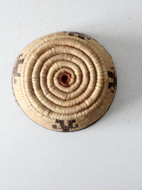 vintage woven coil basket