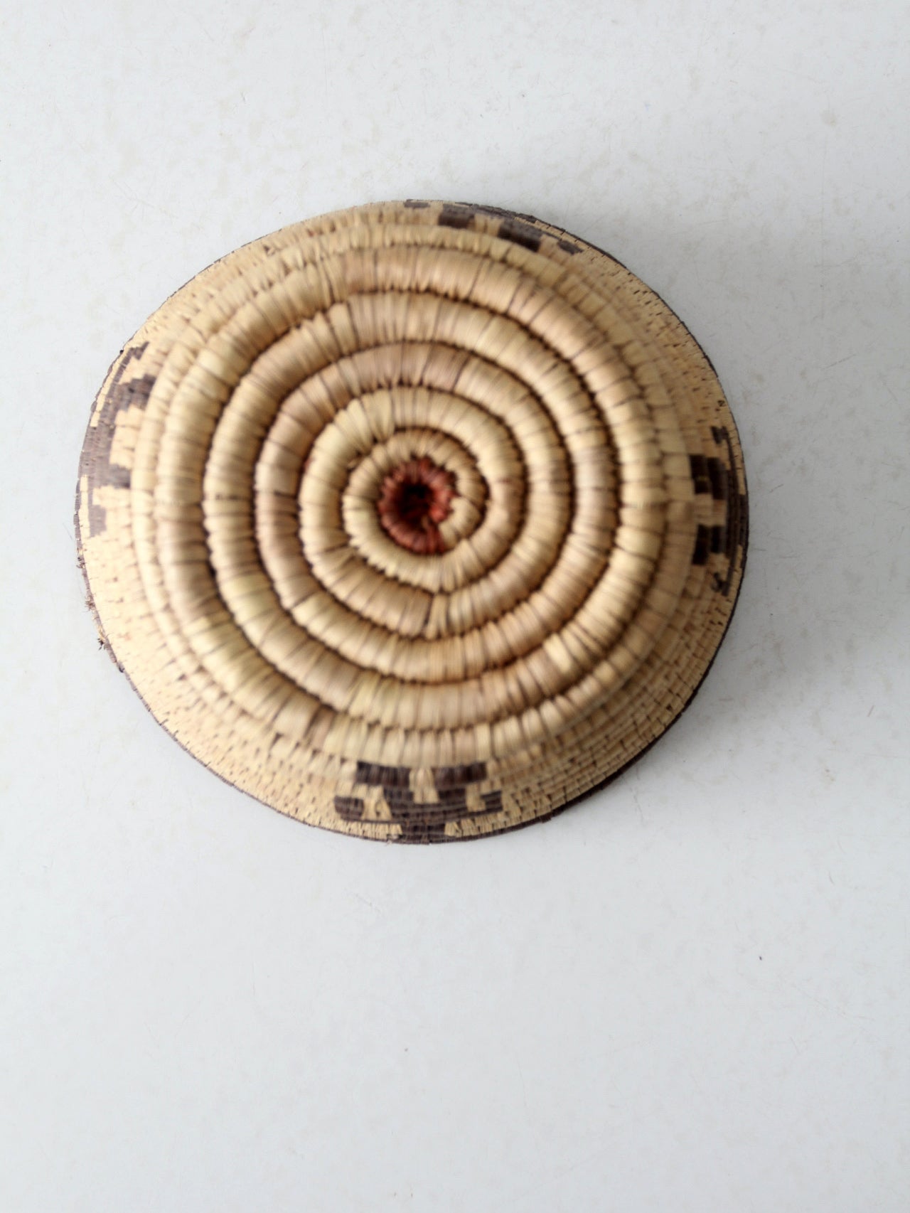 vintage woven coil basket