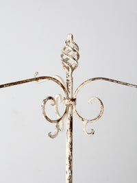 antique wrought iron hall tree coat rack