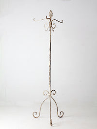 antique wrought iron hall tree coat rack