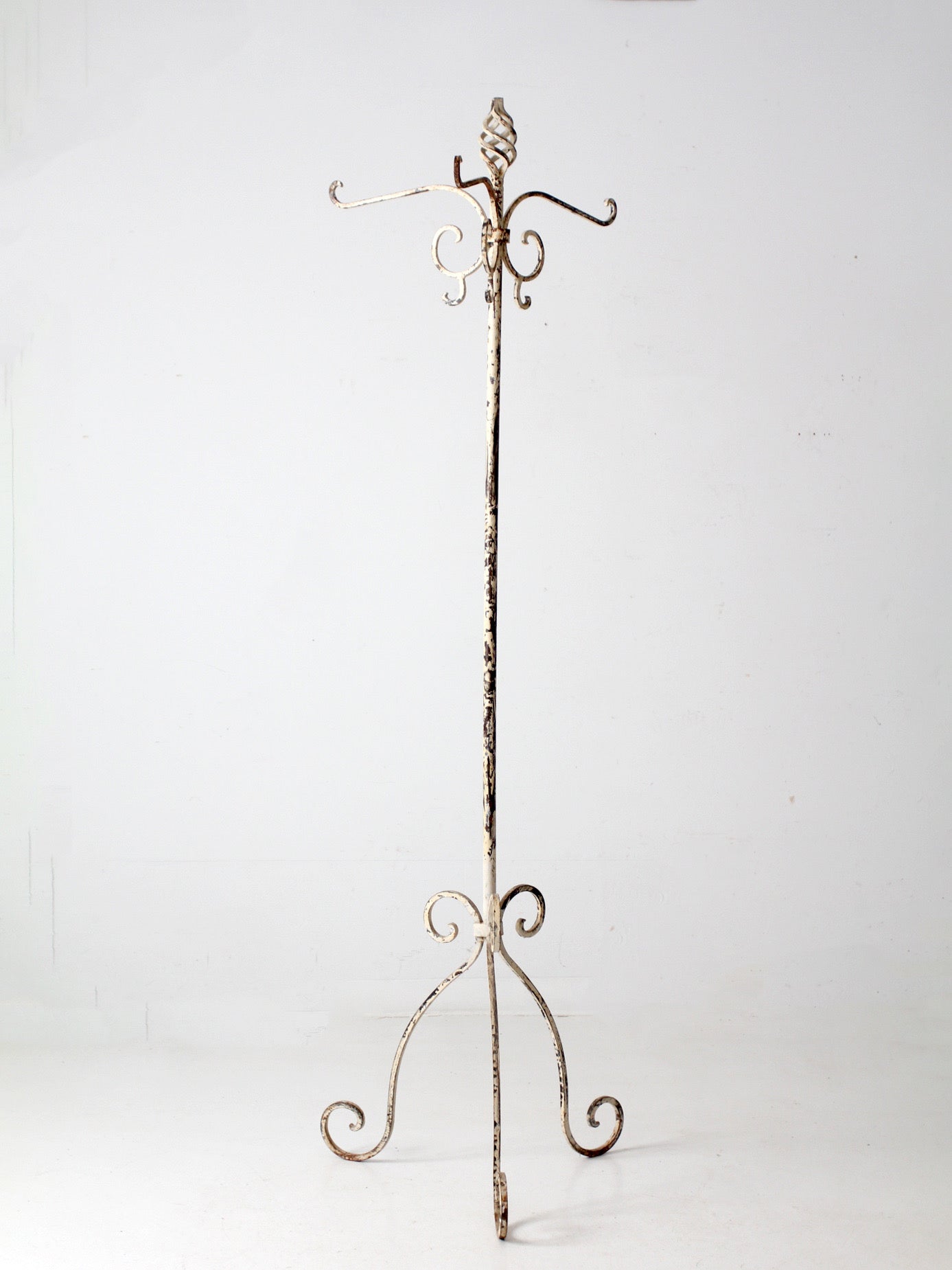 antique wrought iron hall tree coat rack