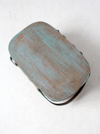 vintage splint weave picnic basket