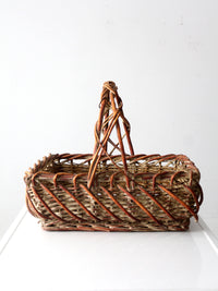 vintage large wicker basket