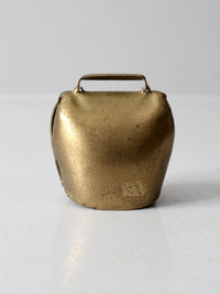 vintage brass hand-painted cowbell