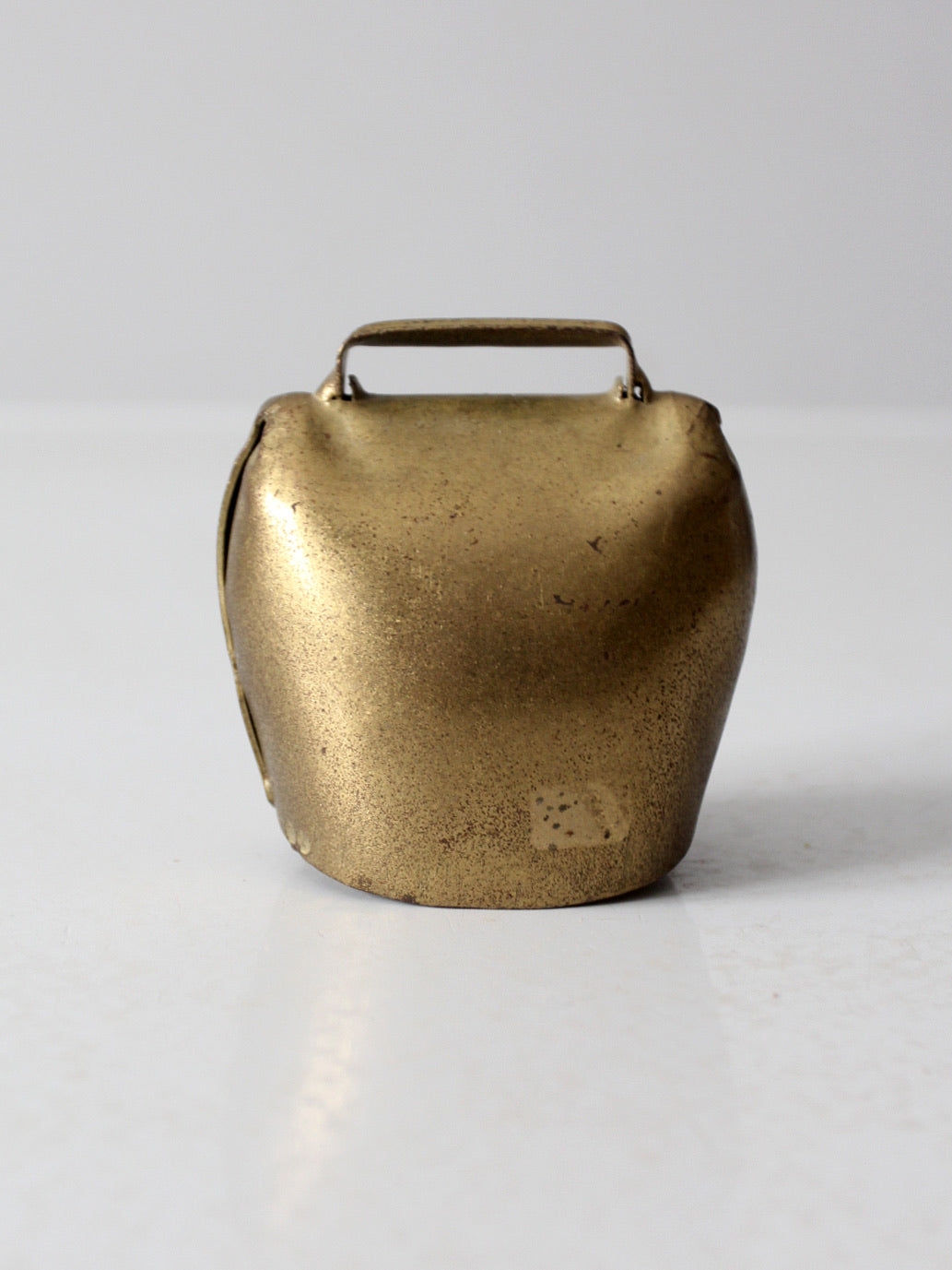 vintage brass hand-painted cowbell