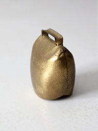 vintage brass hand-painted cowbell