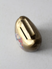 vintage brass hand-painted cowbell