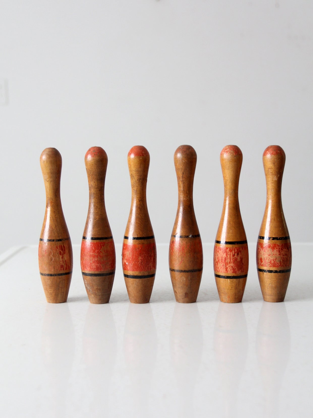 antique wooden skittles