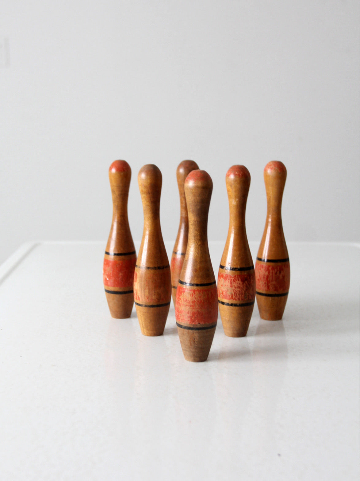 antique wooden skittles