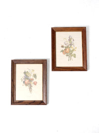 vintage framed botanical prints by JL Prevost Set