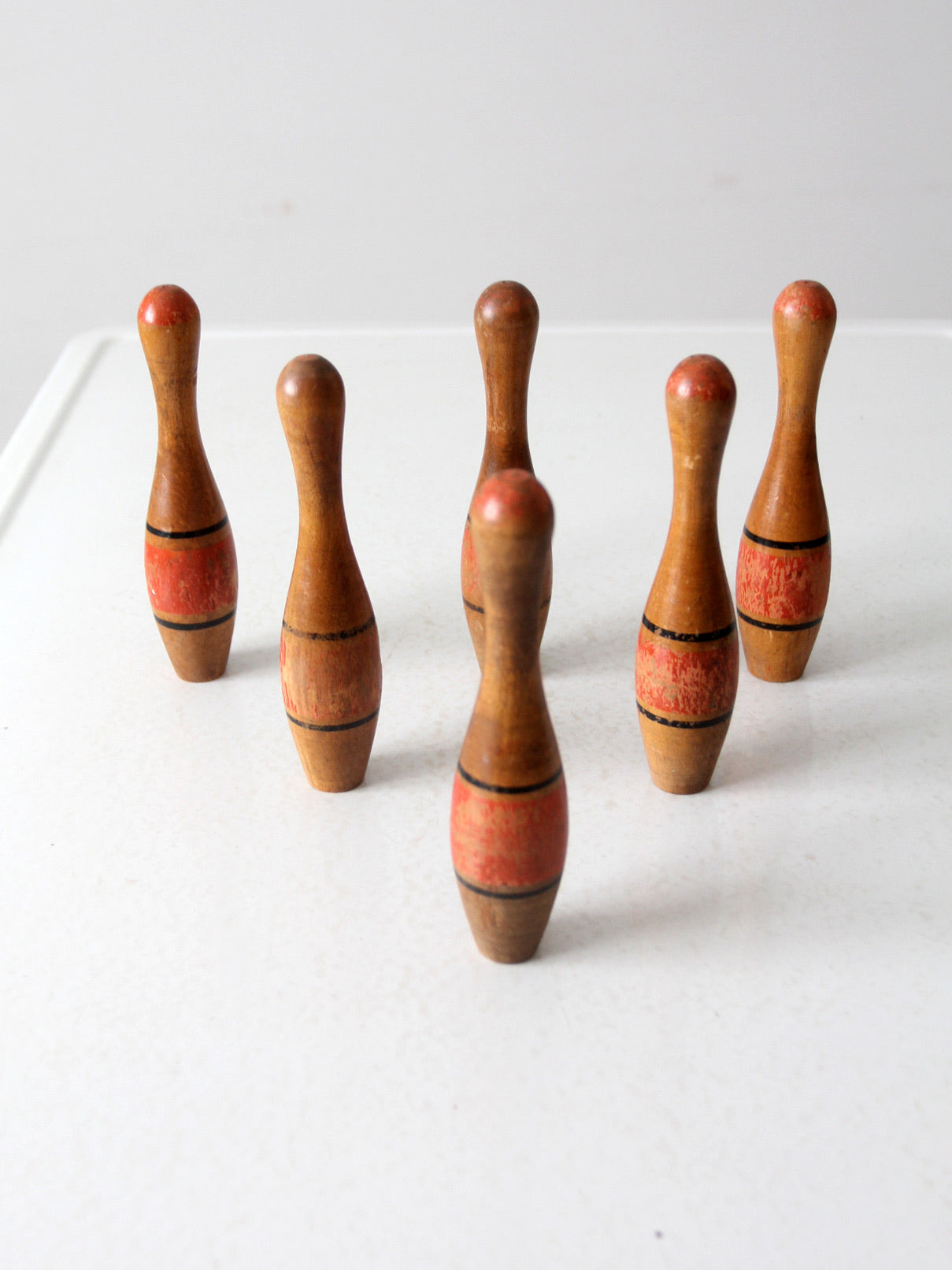 antique wooden skittles