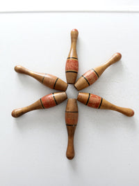 antique wooden skittles